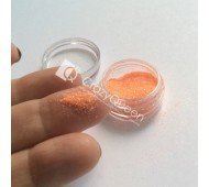 Глиттер для дизайна ногтей оранжевый (баночка)