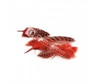 Декоративные перья, красные, 3 шт